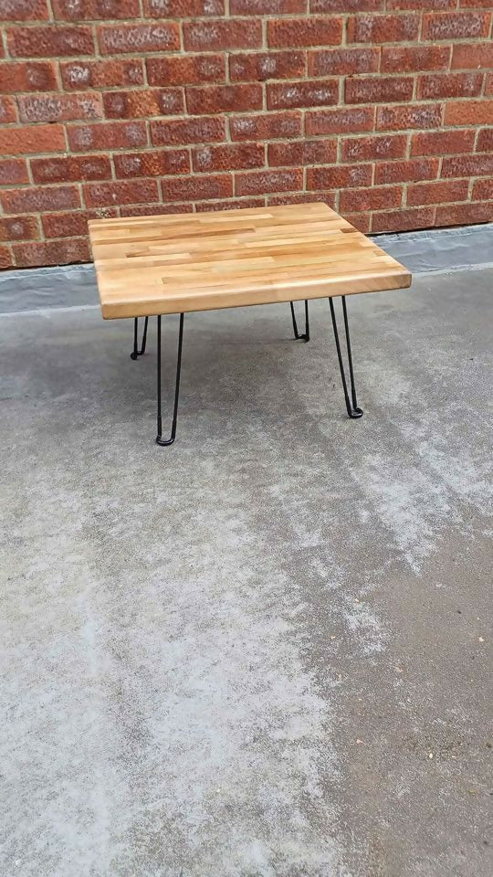 Large Worktop table with folding hairpin legs