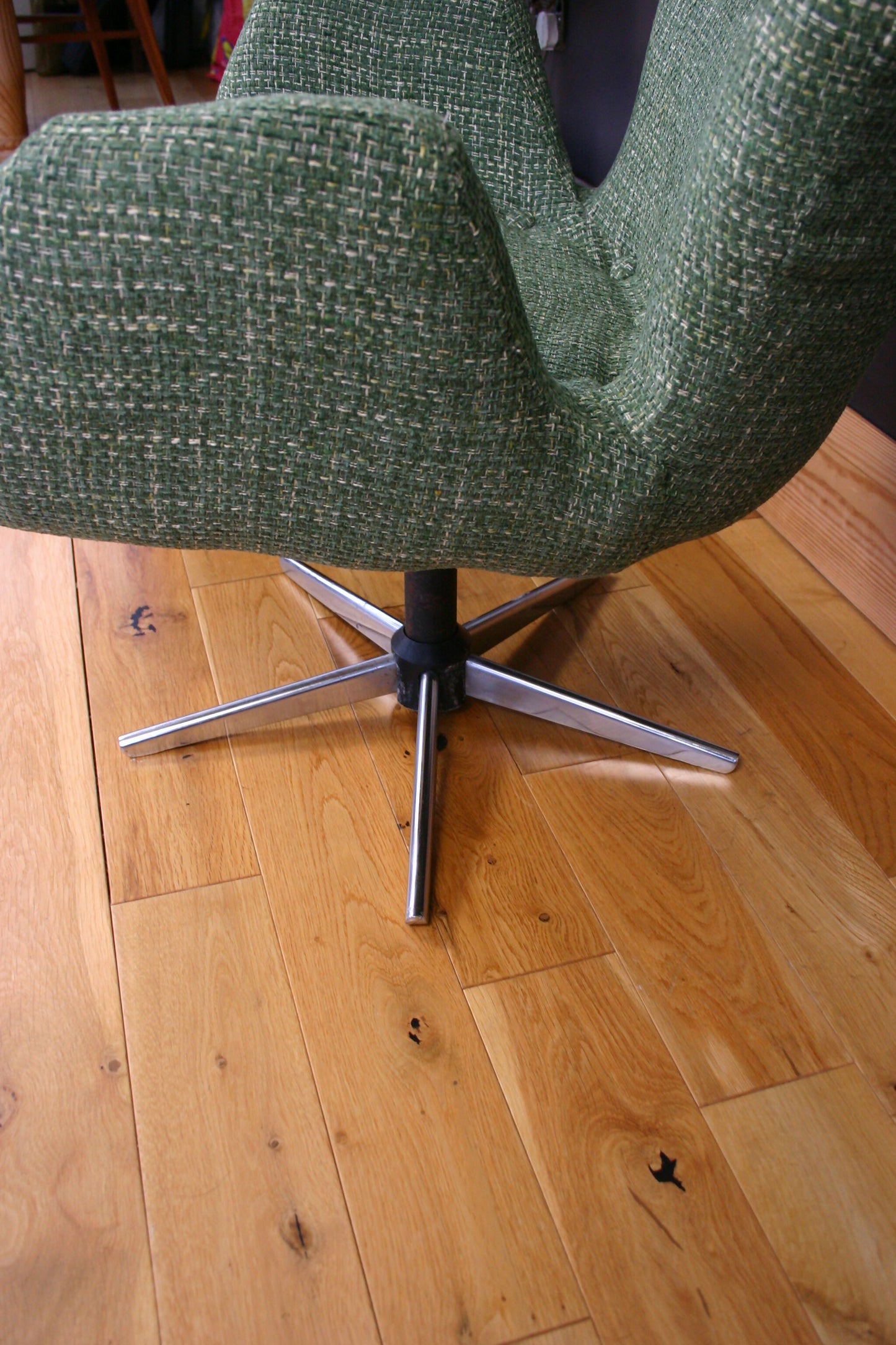 1970s Hungarian Mid Century Swivel Armchair – newly Reupholstered