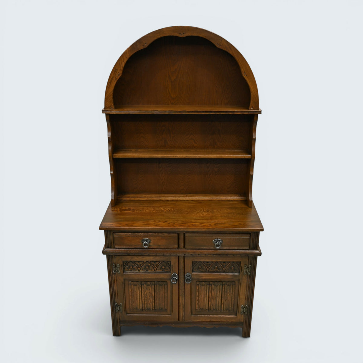 Old Charm Dome Oak Dresser In Light Oak Finish Tudor Style FREE UK Delivery