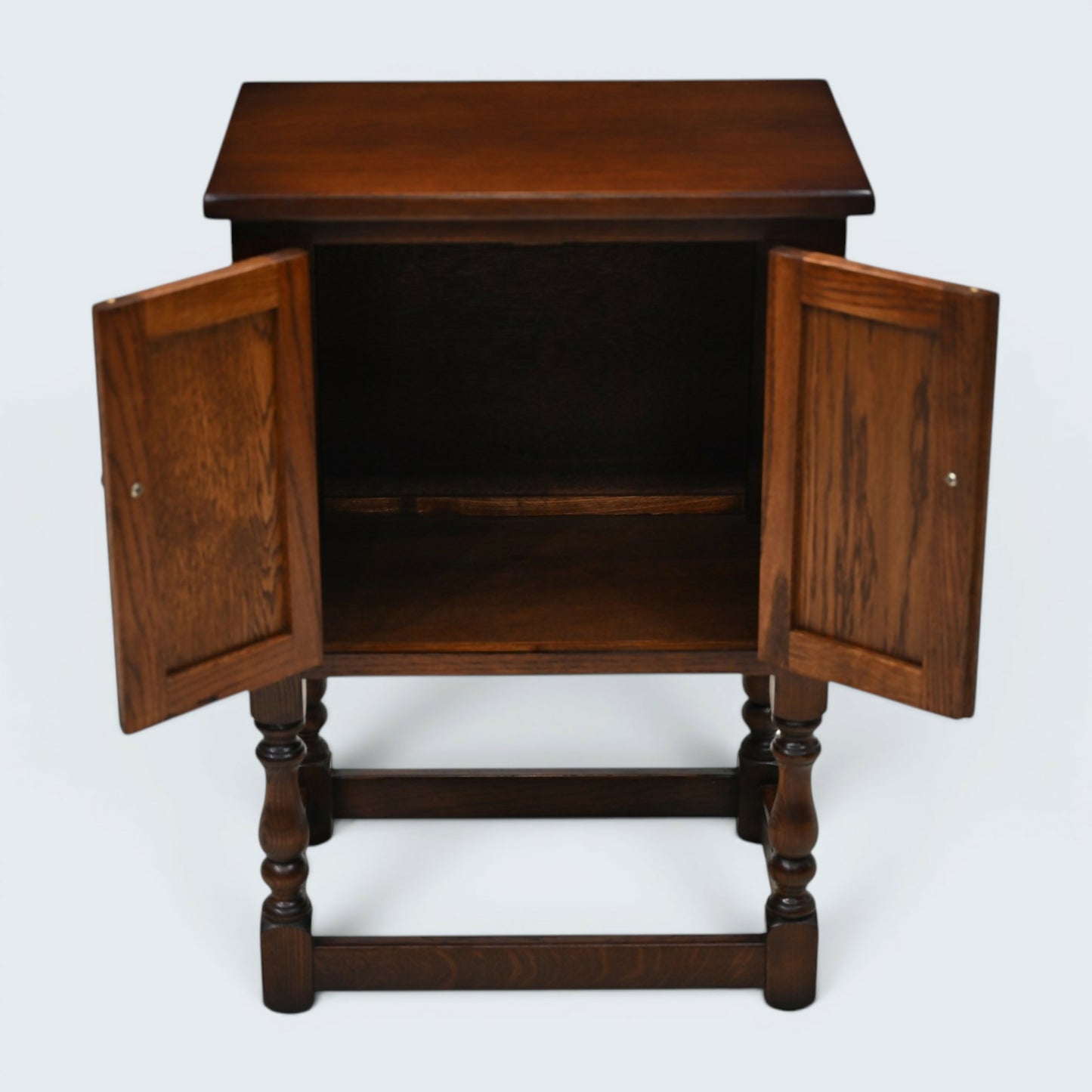Old Charm Pedestal Cabinet Small Cupboard Bedside Tudor Brown FREE UK DELIVERY*