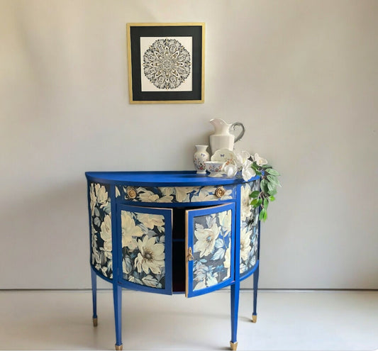 Cobalt Blue Half Moon Cabinet