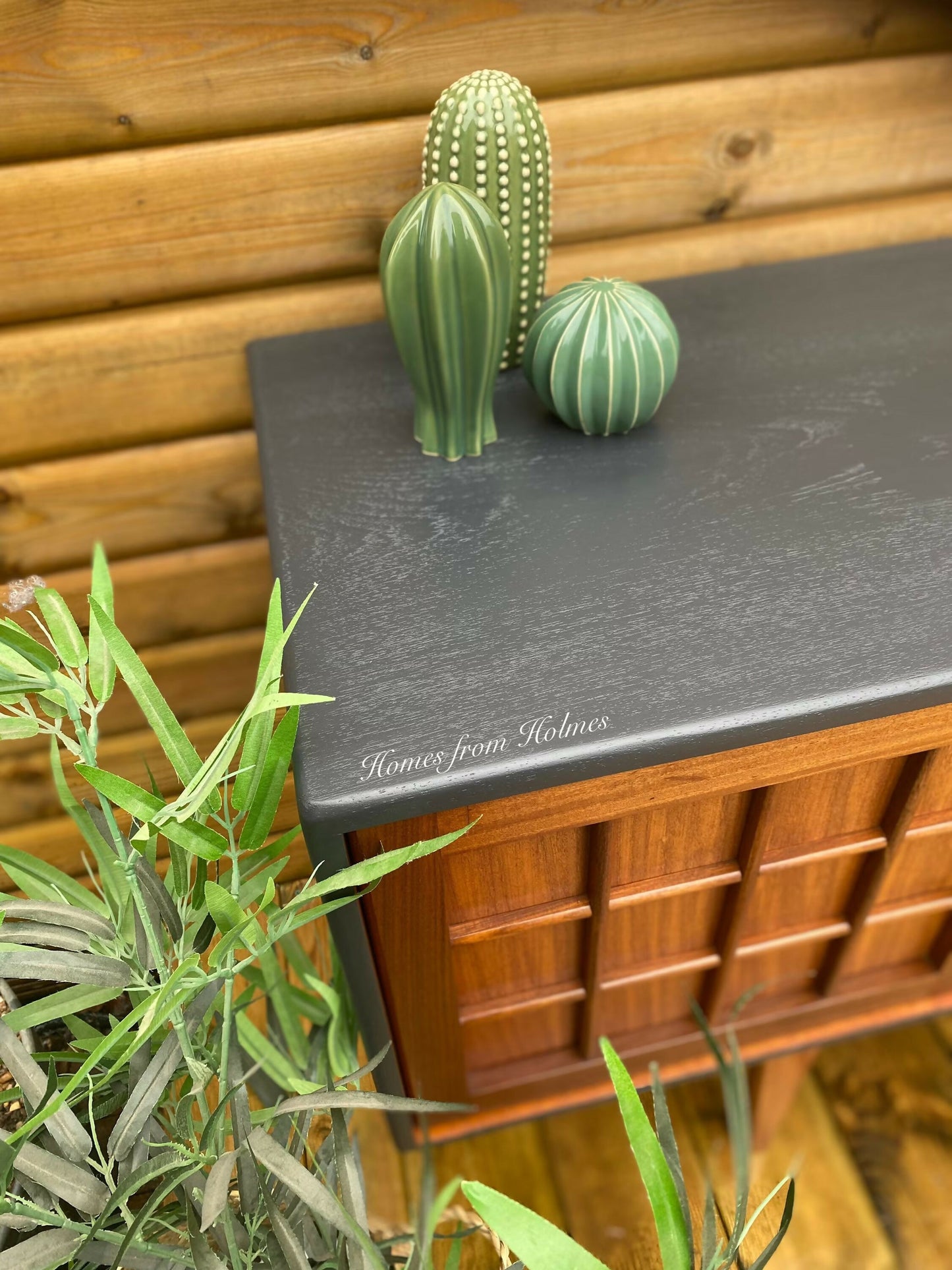 Available for commission Mid century sideboard / MCM / vintage / retro / custom / hand painted / A Younger sideboard / rare / teak / cabinet