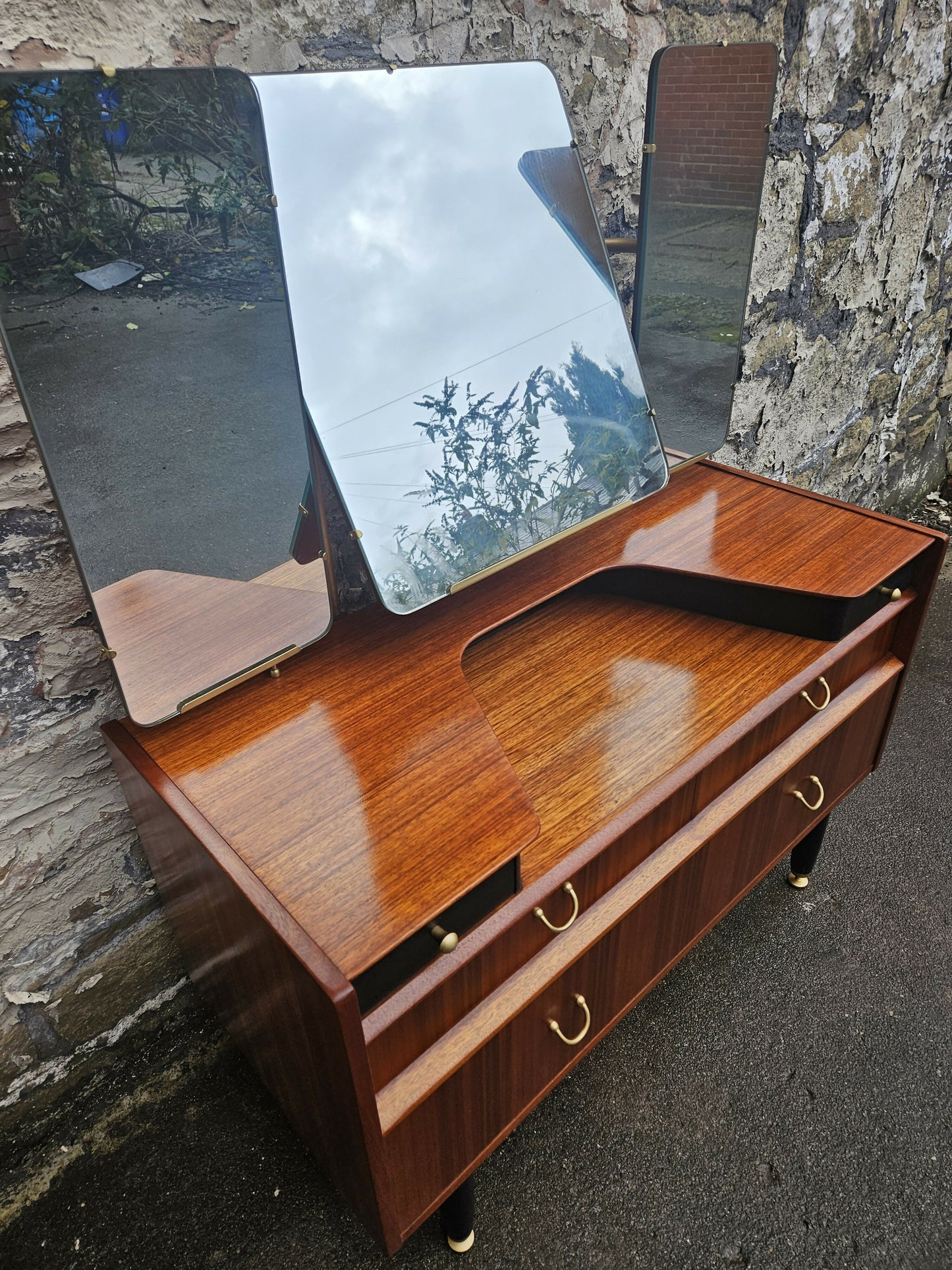 G Plan Teak Dressing Table: Librenza Range Mid-Century Modern Five-Drawer Chest