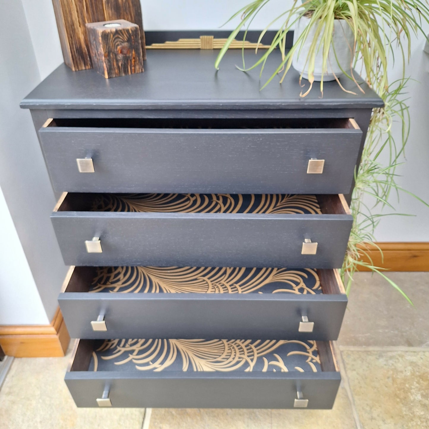 Blue Vintage Chest of Drawers