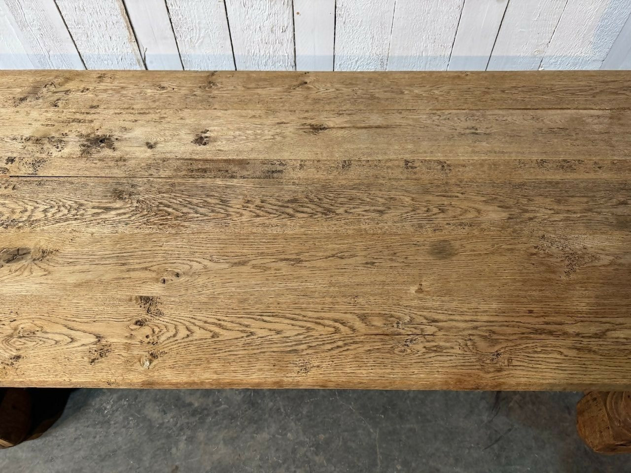 Characterful Larger Bleached Oak Farmhouse Dining Table