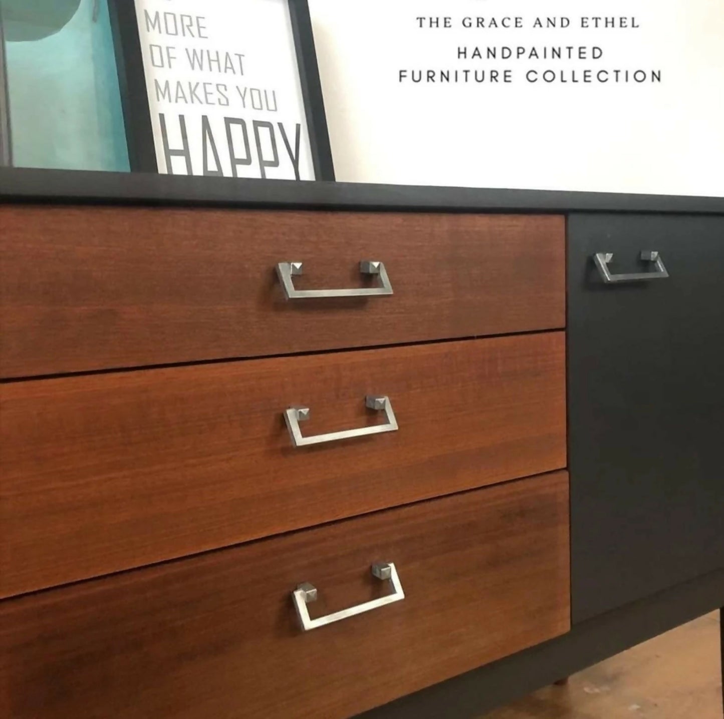 Mid century modern,schrieber sideboard,dark grey