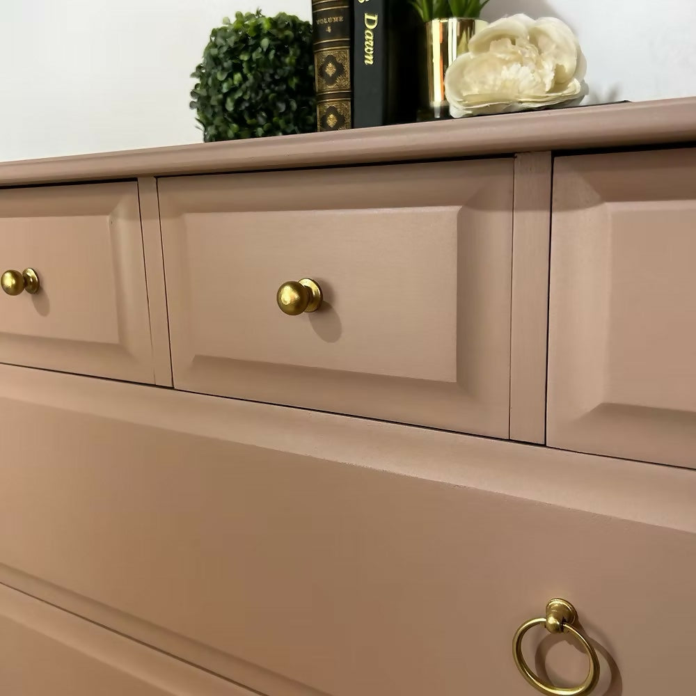 Pink and Gold Stag 4 over 2 Chest of Drawers