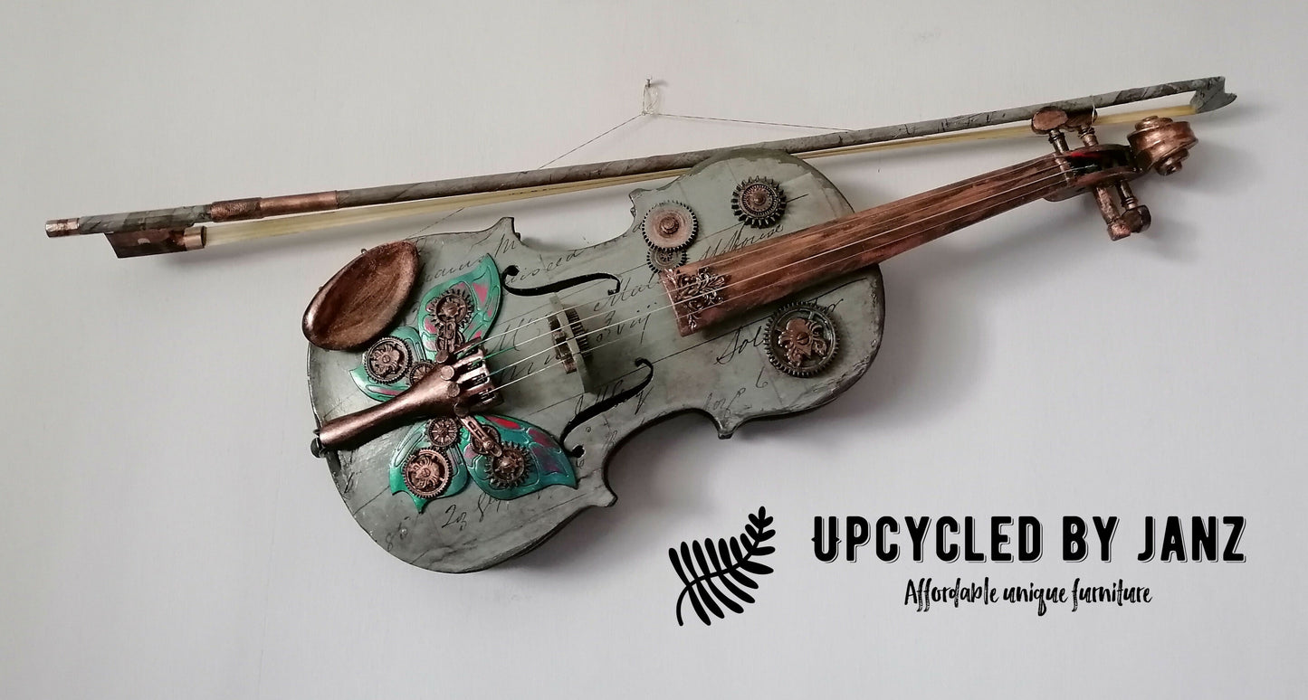 Steampunk Wall Art Violin