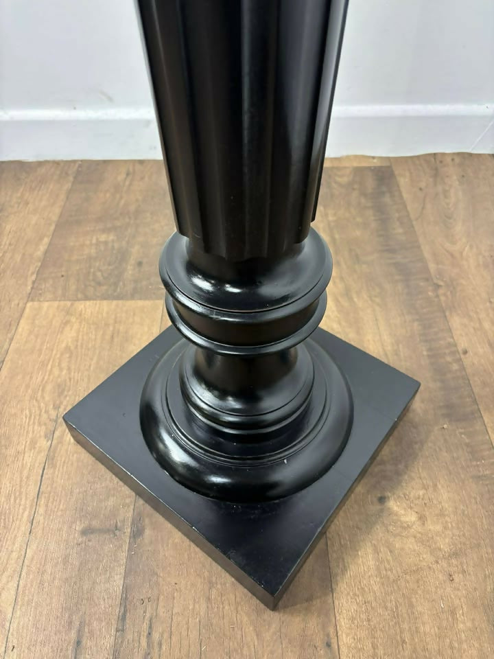 19th Century Ebonized Torchère With Fluted Column
