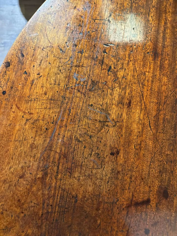 Antique Mahogany D End Tablemm