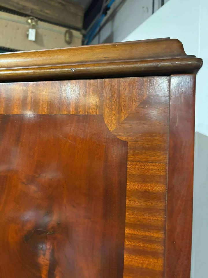 Vintage Mahogany Triple Door Wardrobe