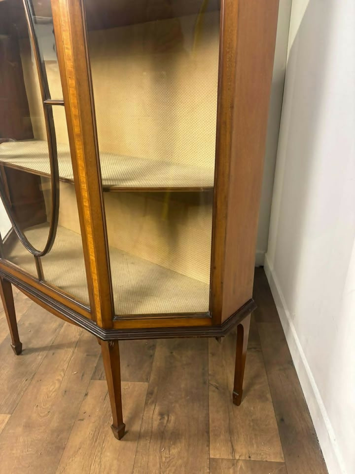 Edwardian Inlaid Mahogany Display Cabinet