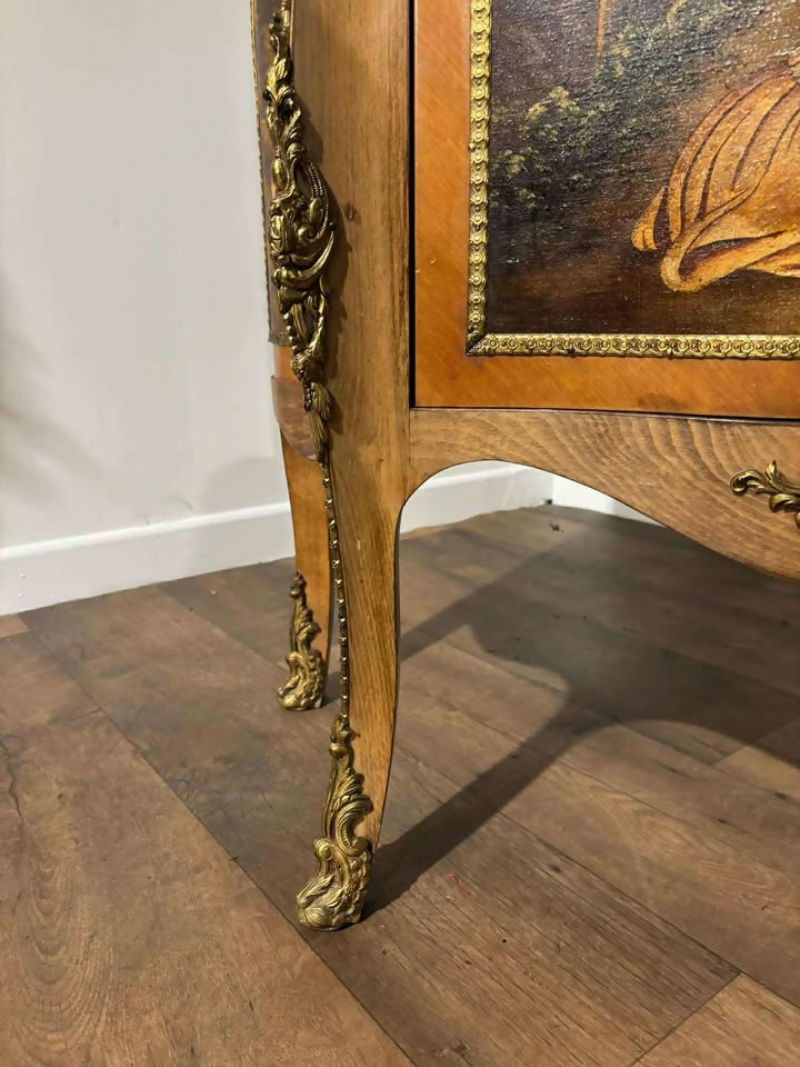 French Vernis Martin Style Vitrine – Louis XVI Revival