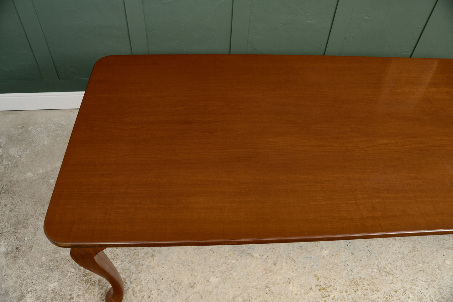 7.5 ft Solid Mahogany Dining Table - 8 Seater - Rectangular - Queen Anne Style