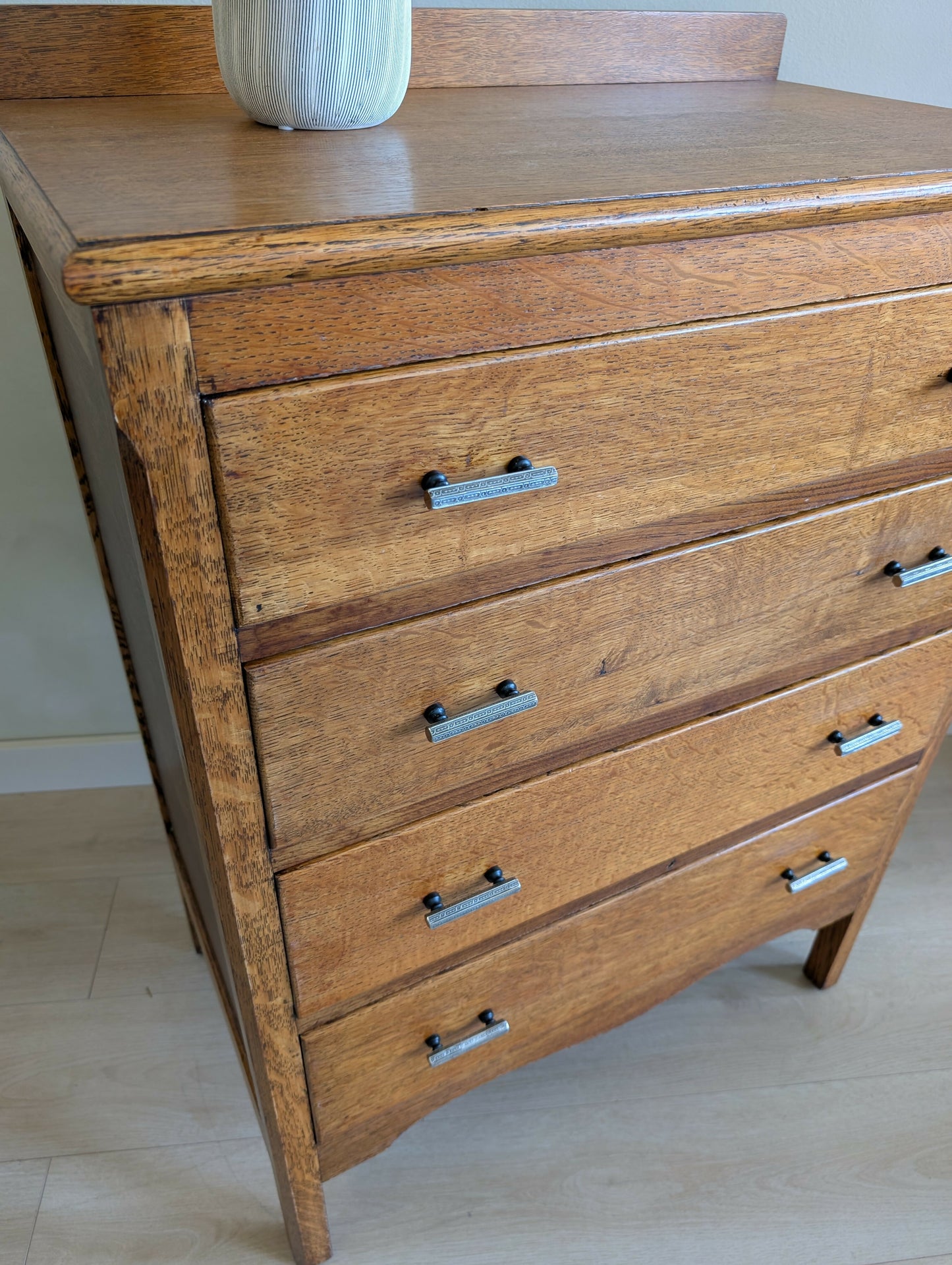 Sympathetically Restored Solid Oak Arts & Crafts Chest of Drawers