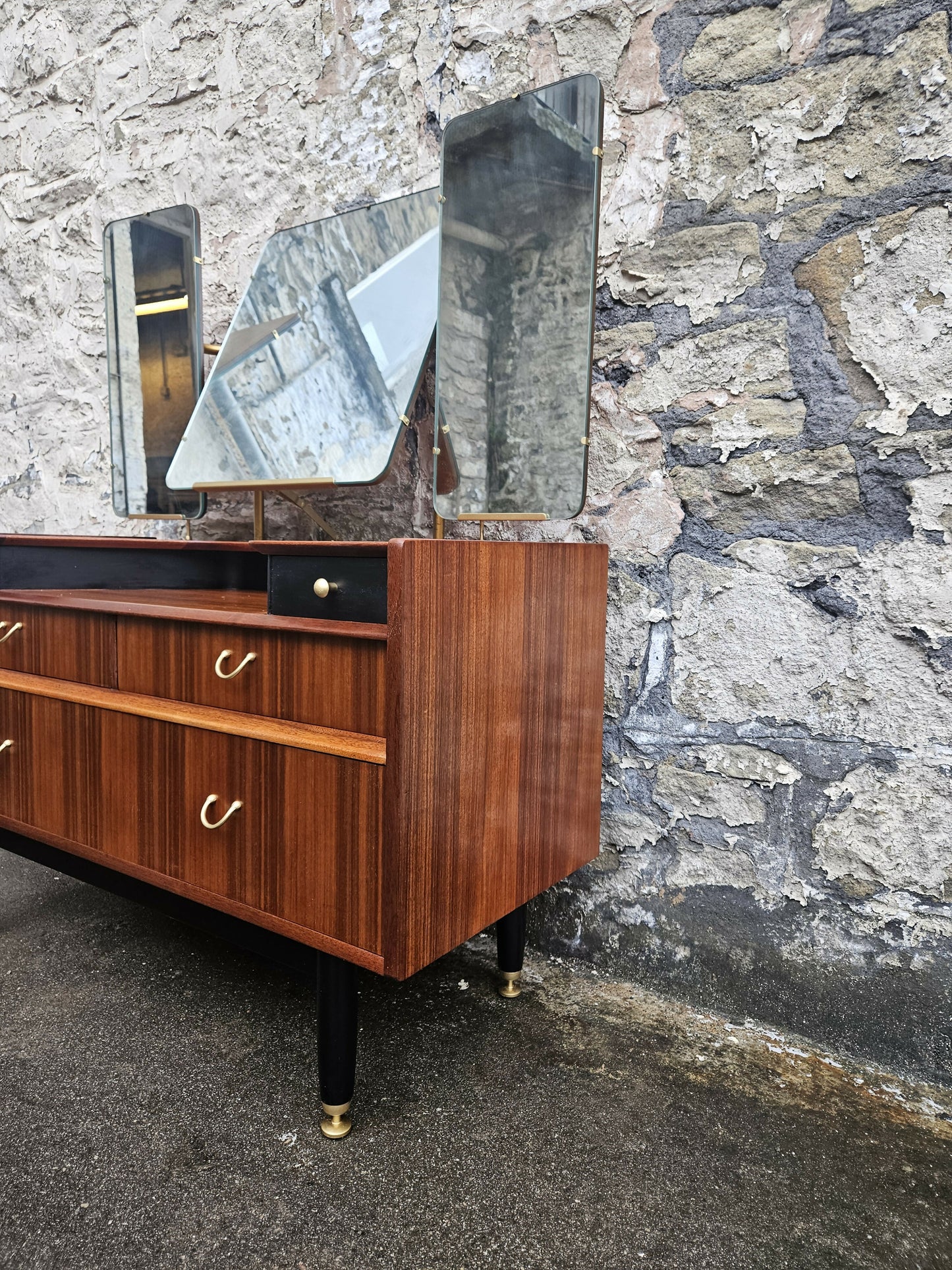 G Plan Teak Dressing Table: Librenza Range Mid-Century Modern Five-Drawer Chest