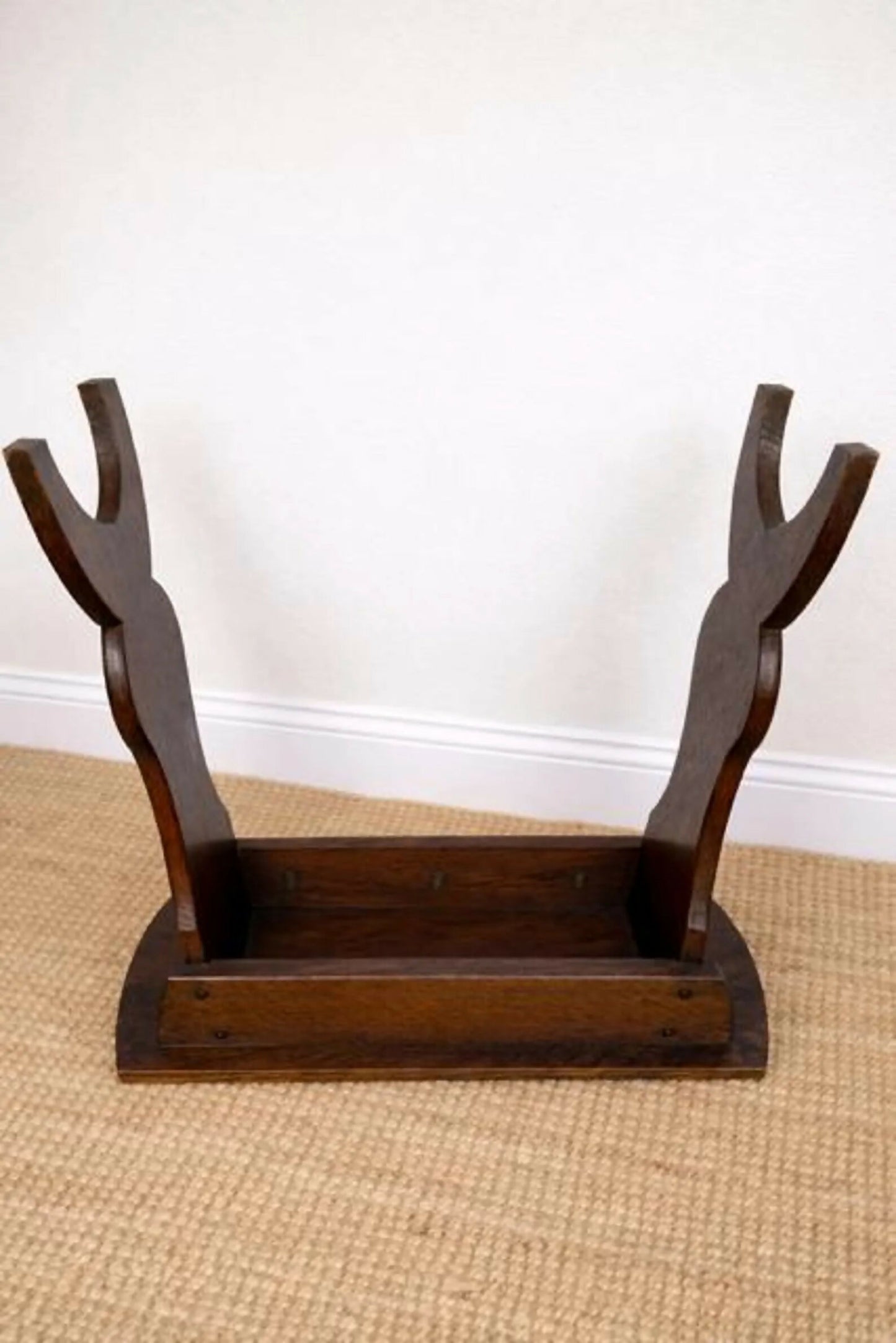 Vintage Oak Side Table | Primitive Lamp Table | English Country