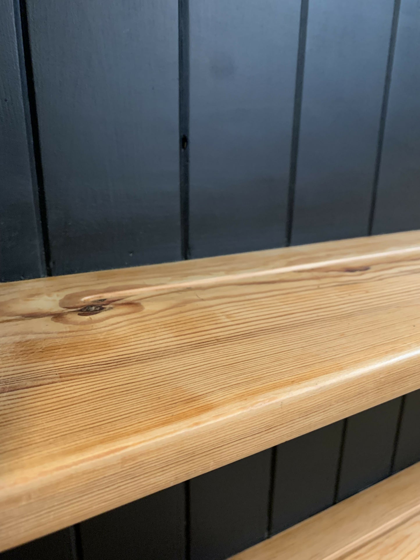 Painted Black upcycled Pine country farmhouse large 2 DOOR Welsh Dresser.