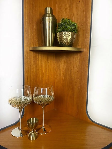 Nathan Corner Unit in Blue and Gold