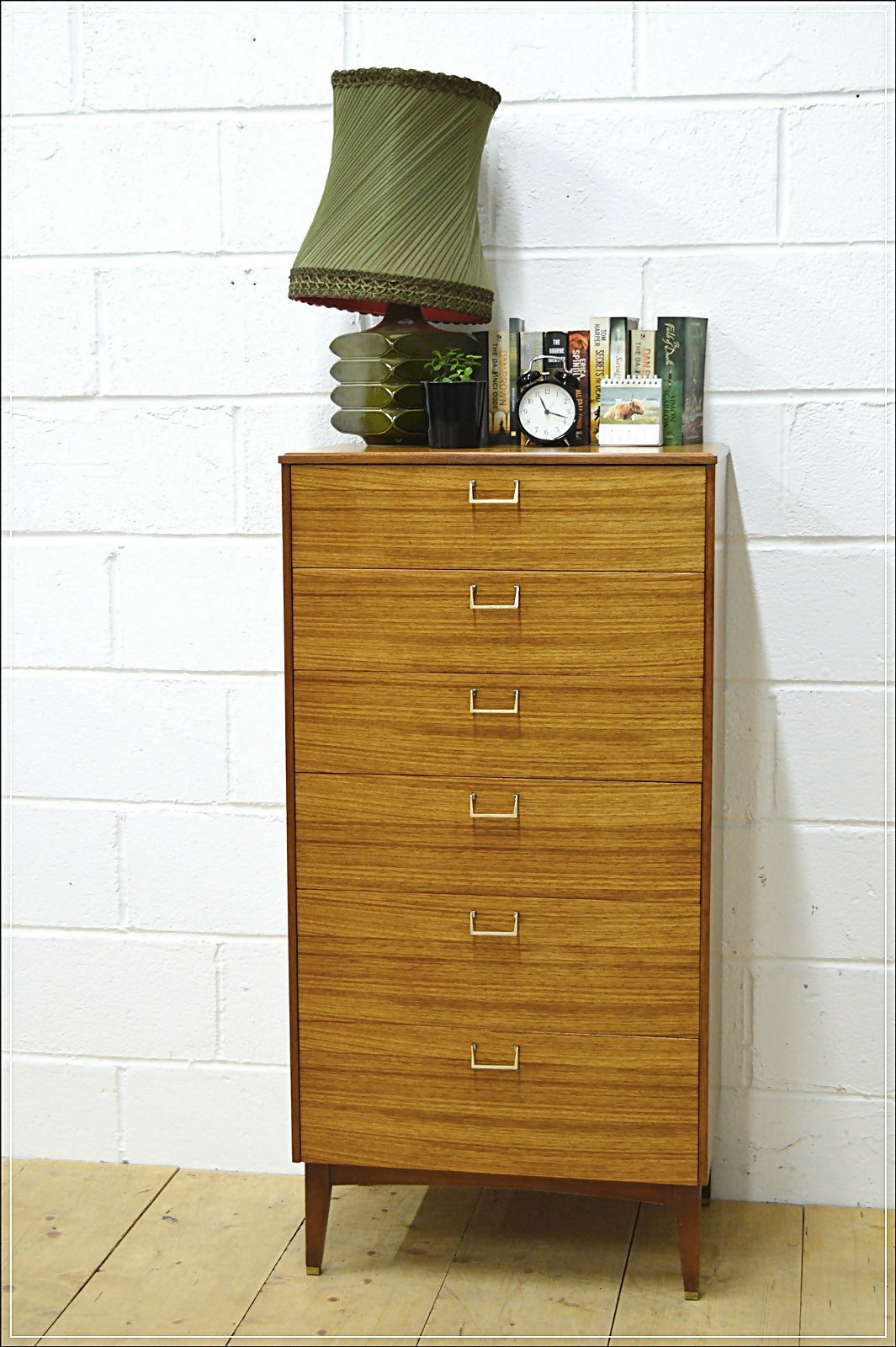 Mid century chest of drawers teak vintage Lebus danish design tallboy DELIVERY