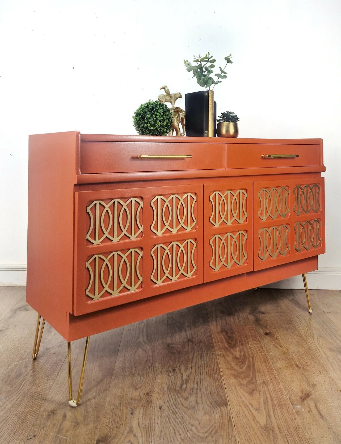 Midcentury modern nathan sideboard. Teak furniture, cocktail cabinet, orange furniture, media unit