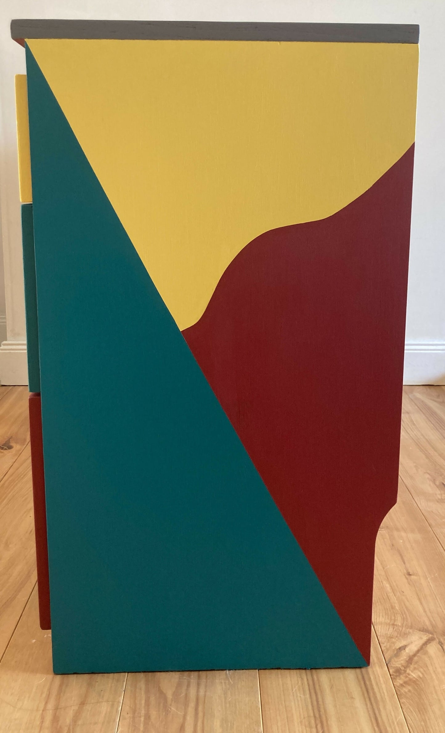 Colourful Hand-Painted Chest Of Drawers Geometric Design