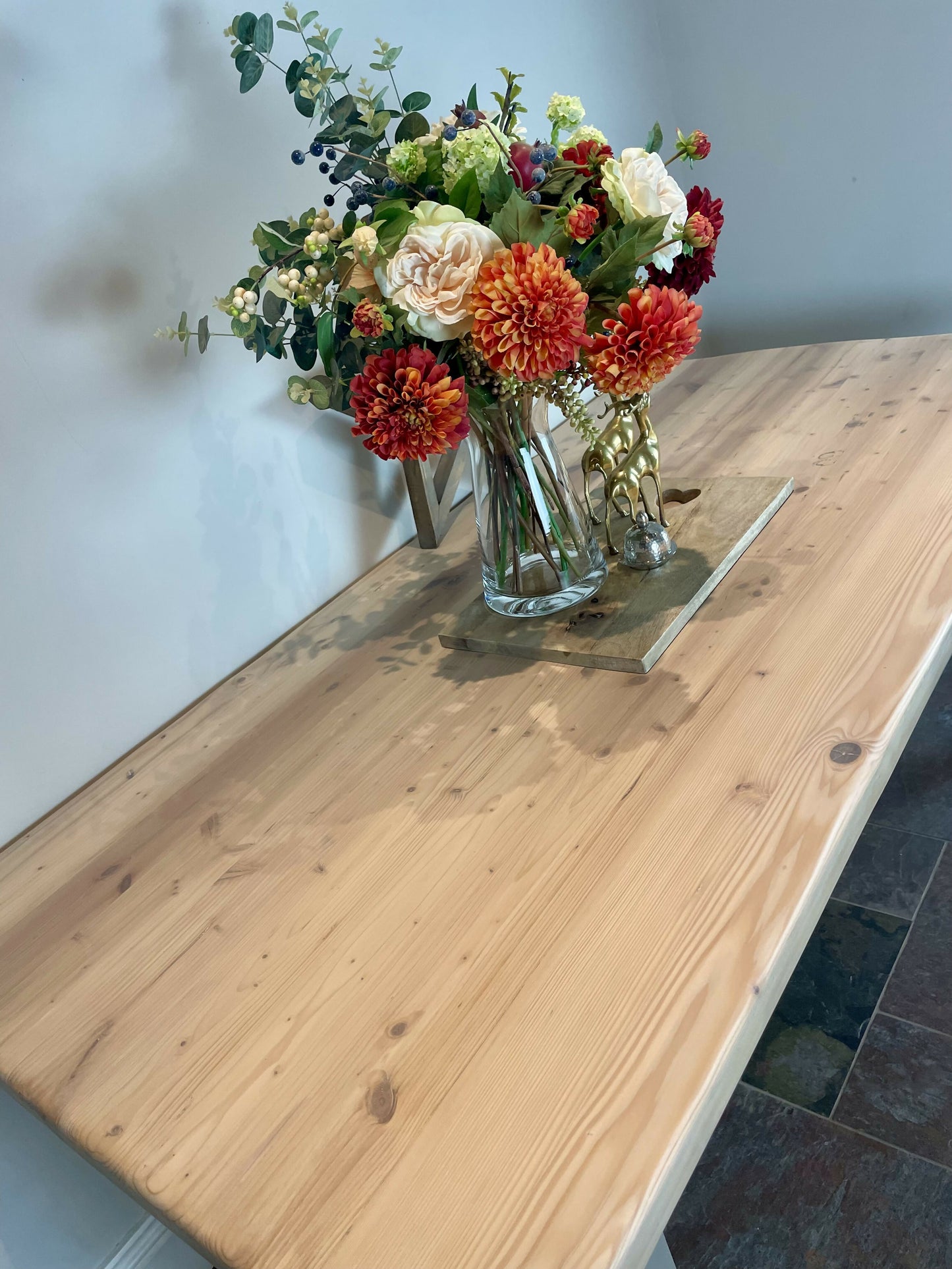 Hand Painted Farmhouse Table, 1990s