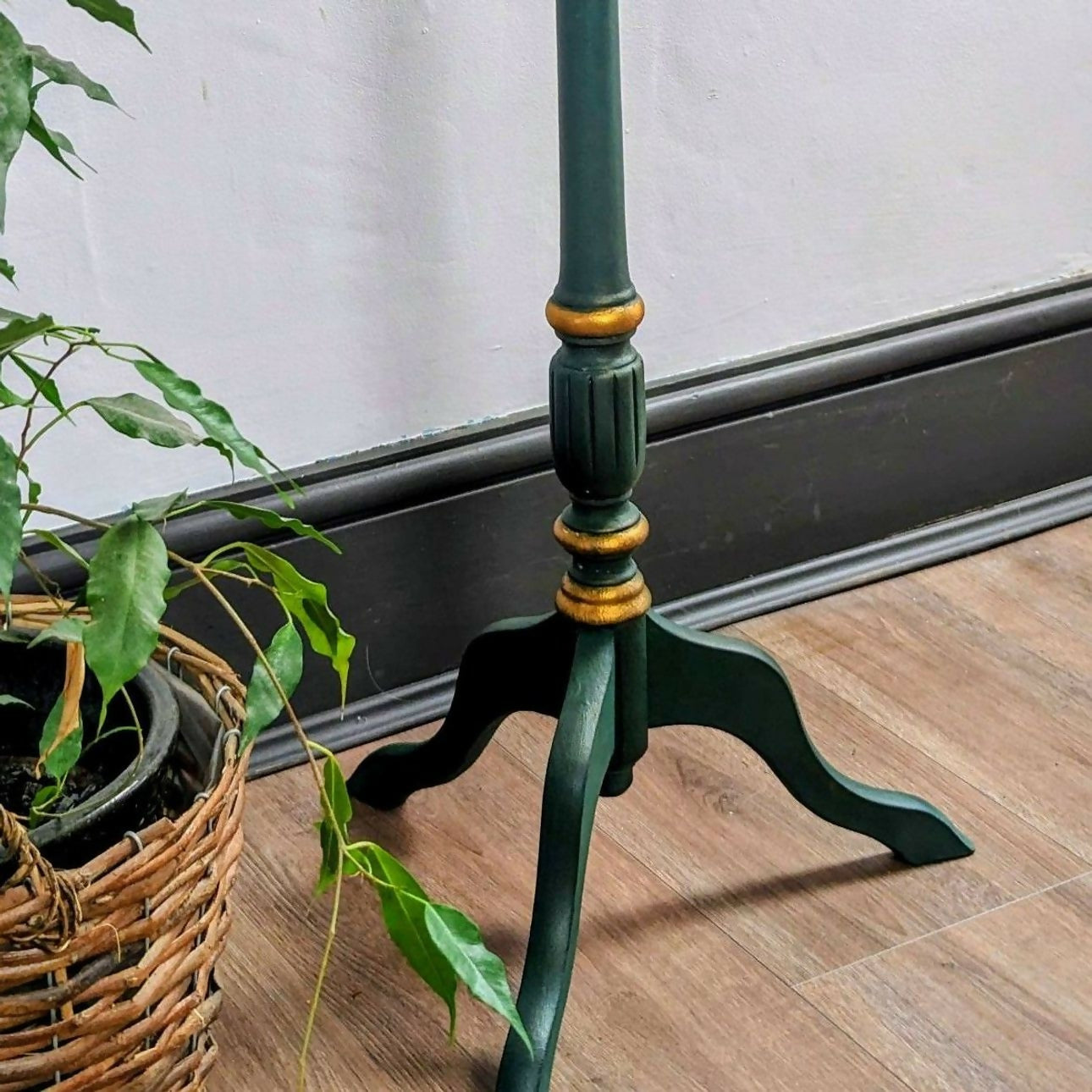 Green upcycled vintage plant stand-SOLD OUT!