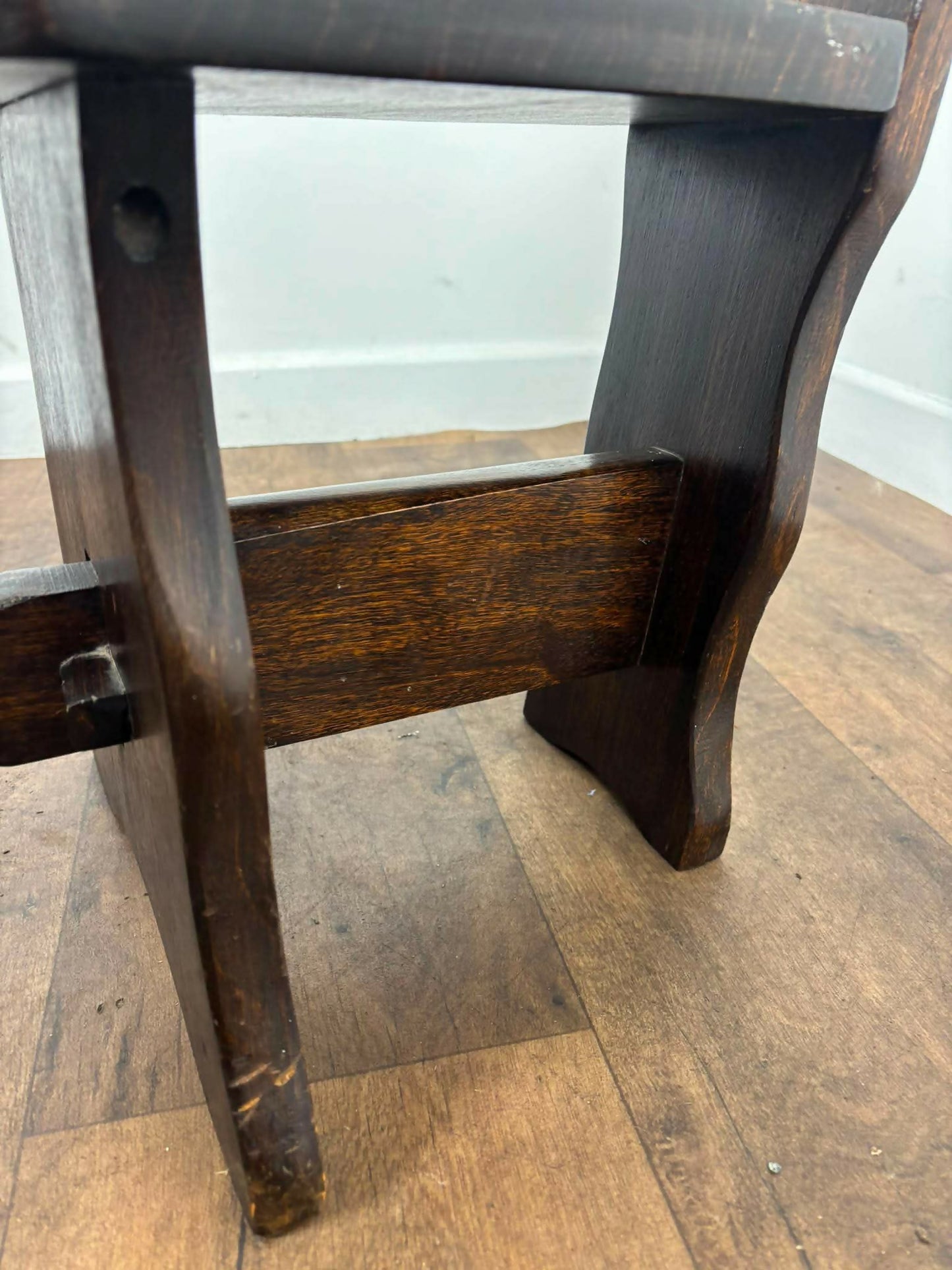 Vintage Dark Oak Spinning Chair