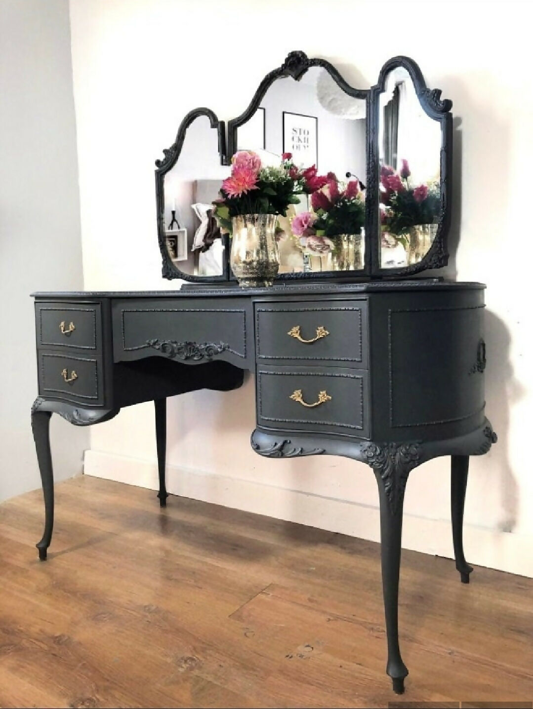 Olympus dark grey dressing table