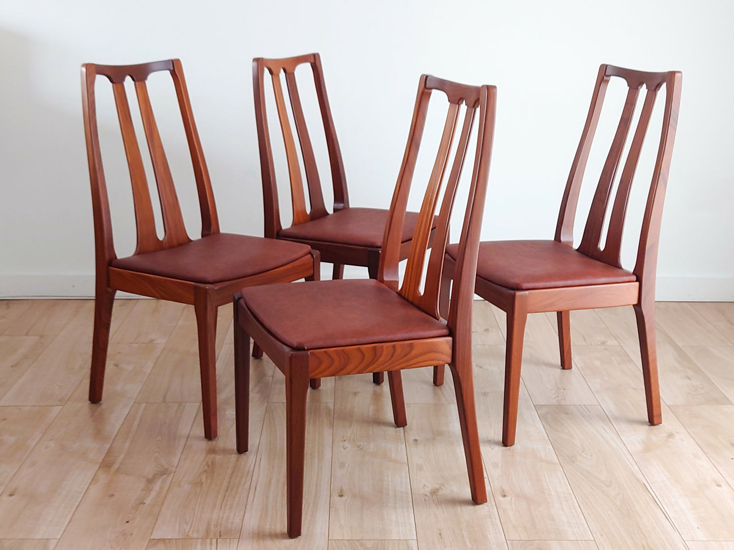Mid century retro Nathan dining chairs set of 6