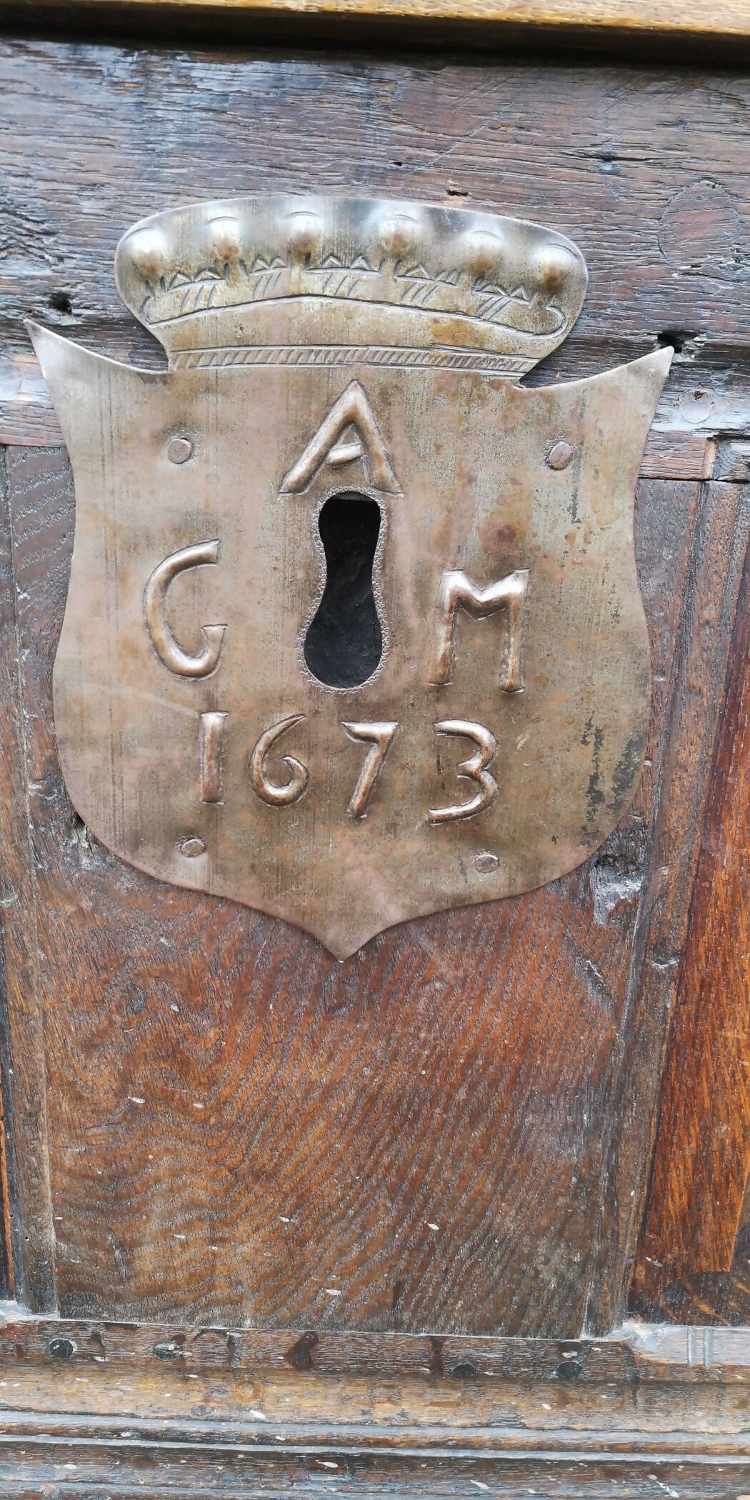 Large Oak Linen Fold Blanket Box / Chest Dated 1673