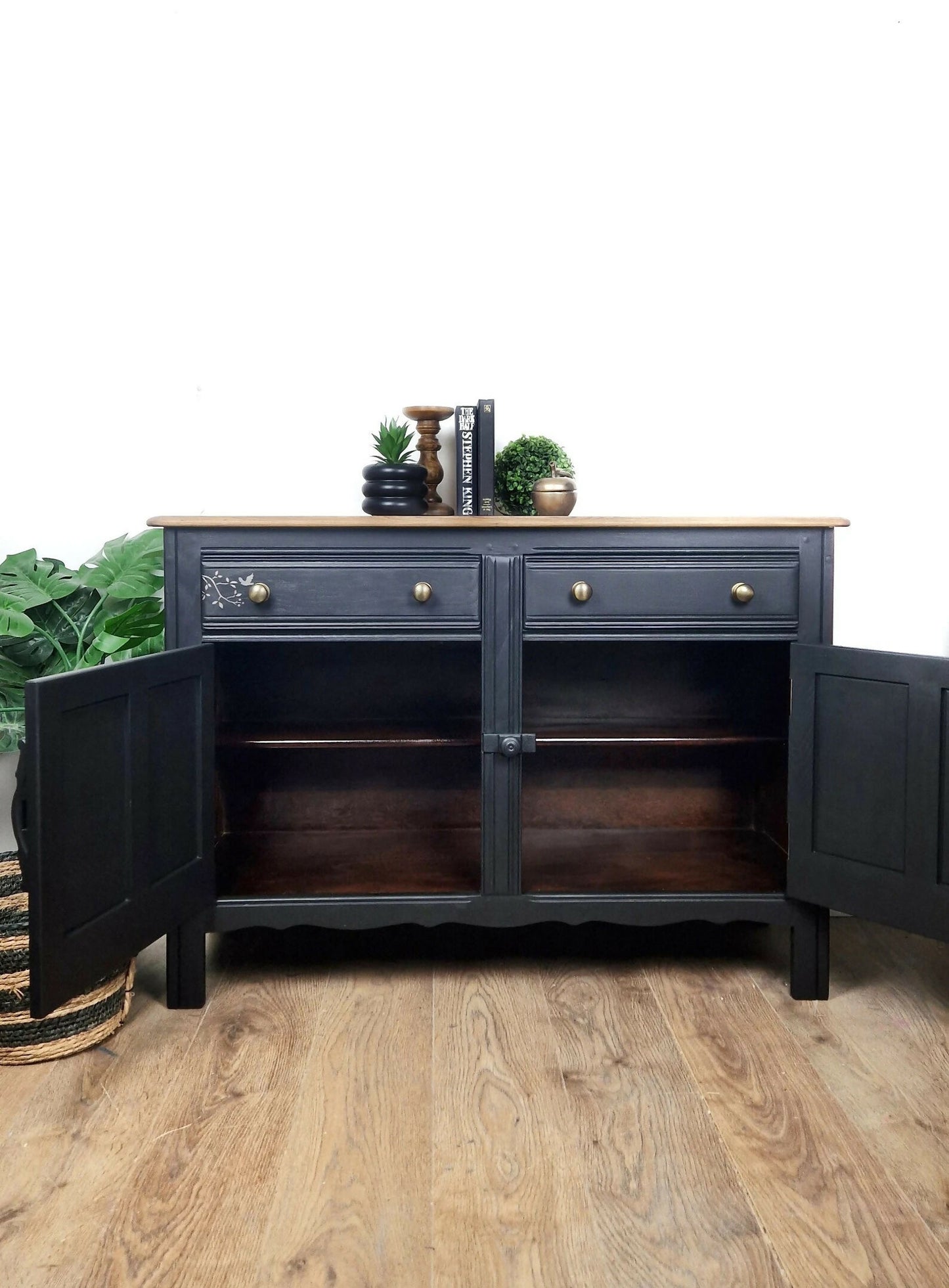 Ercol sideboard painted in black