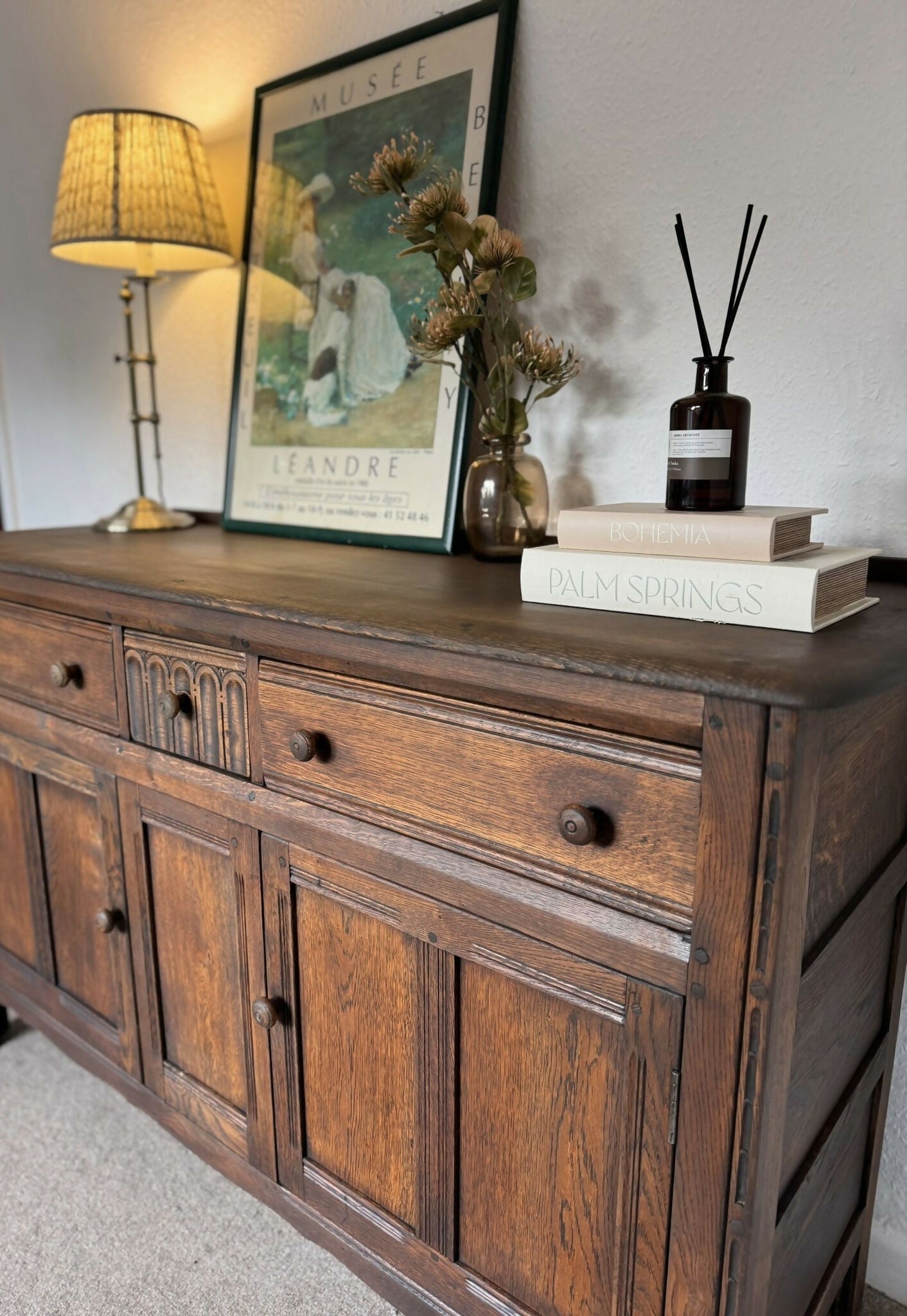 Ercol Colonial Solid Elm Sideboard