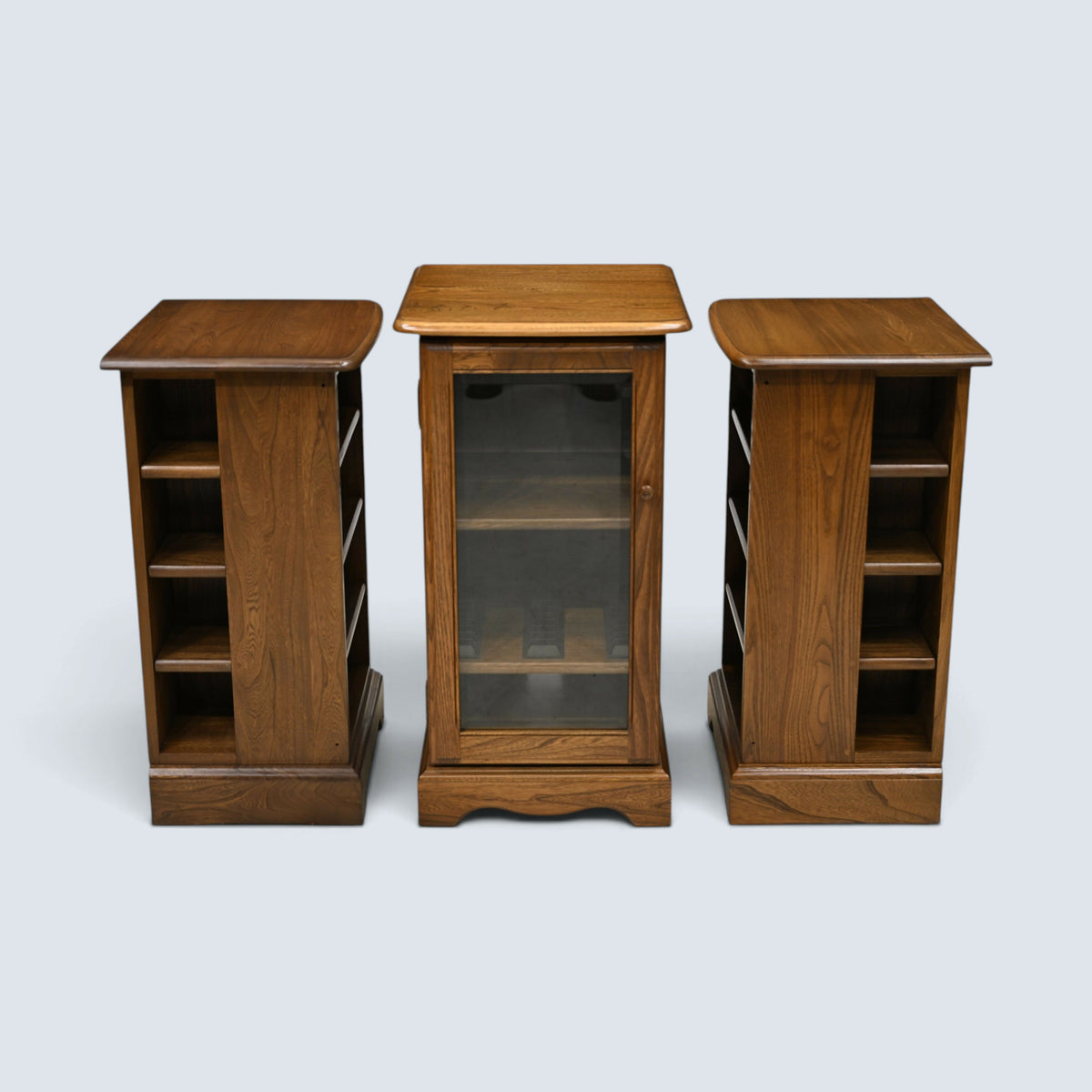 Ercol 3 Piece Midi Hi Fi Cabinet Golden Dawn Finish CD Storage FREE UK Delivery*
