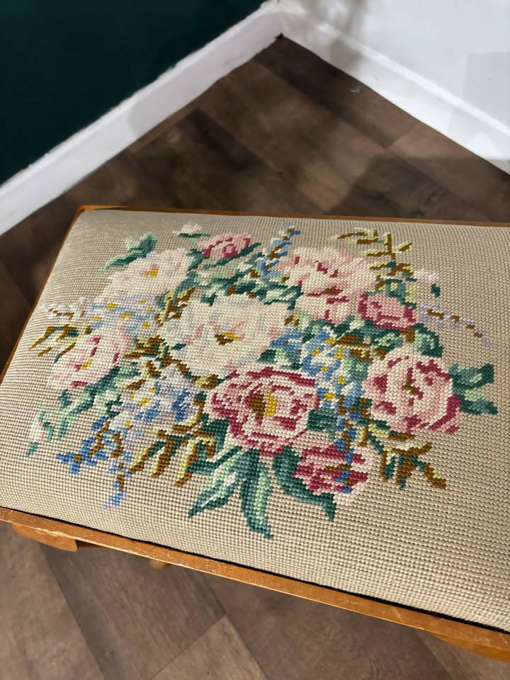Vintage Embroidered Stool5