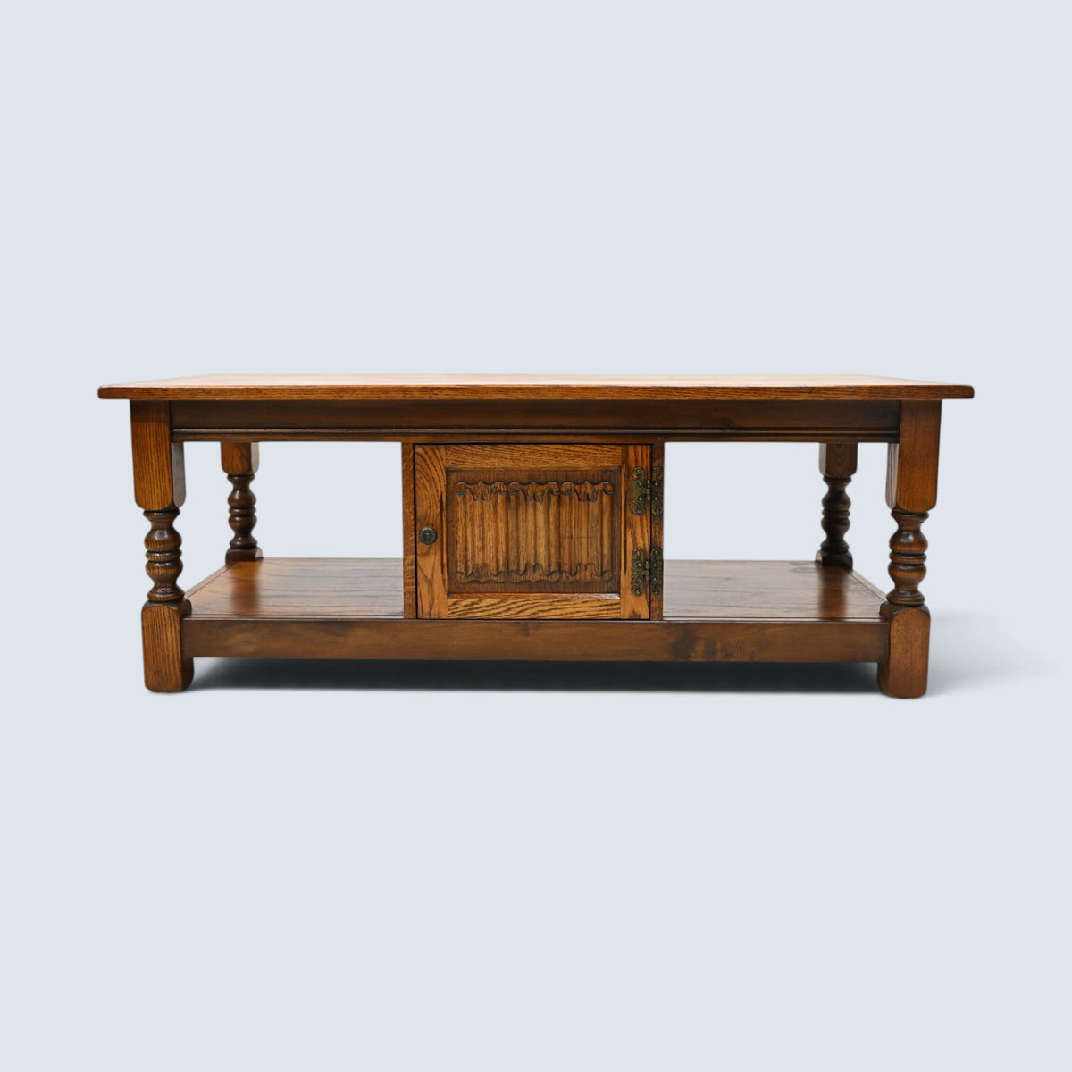 Old Charm Long Coffee Table Tudor Brown Centre Cupboard #1822 FREE UK Delivery*