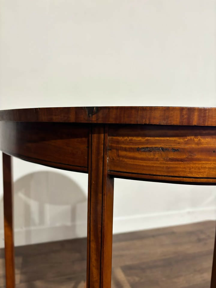 Edwardian Inlaid Oval Window Side Table00