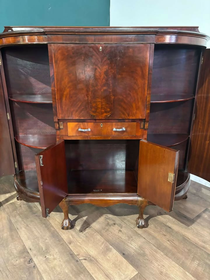 Vintage Mahogany Bureau with Side Cupboardsz
