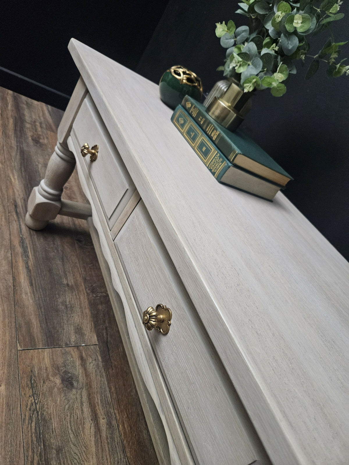 Whitewashed Oak Coffee Table – French Country Charm