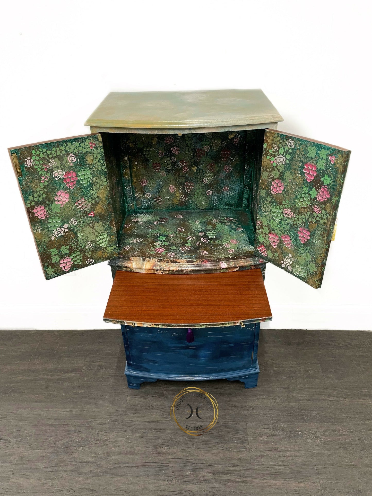 Bespoke Whimsical Floral Fairies Drinks Cabinet