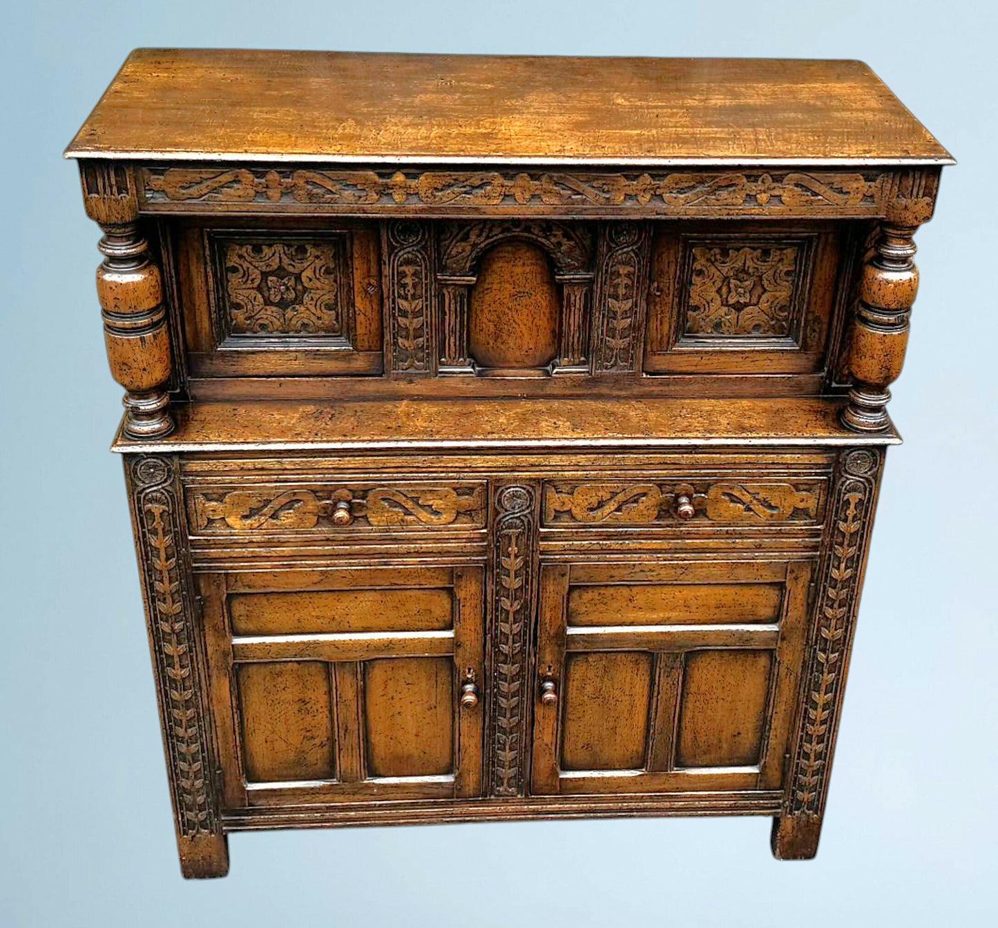 Carved Oak Court Cupboard / Sideboard