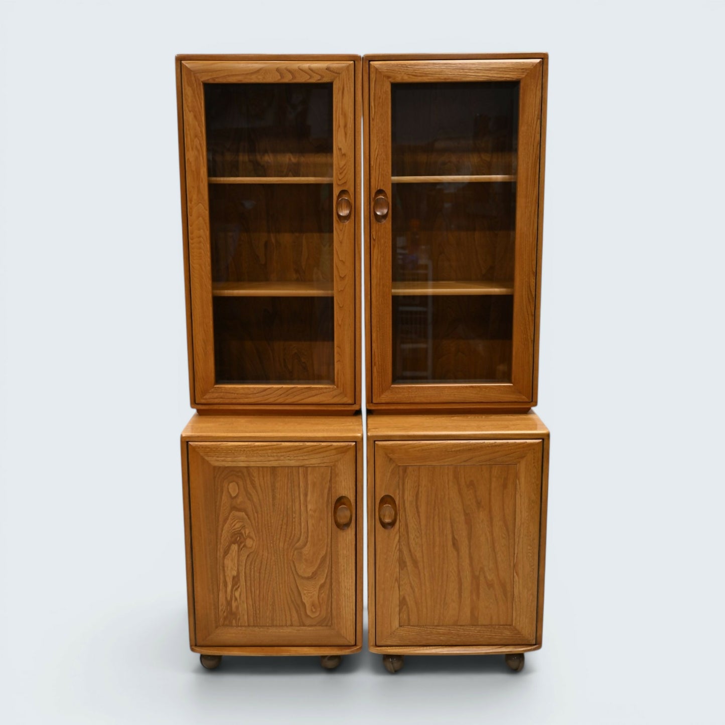 Large Ercol Windsor Sideboard Display Cabinets Light Finish FREE UK Delivery*