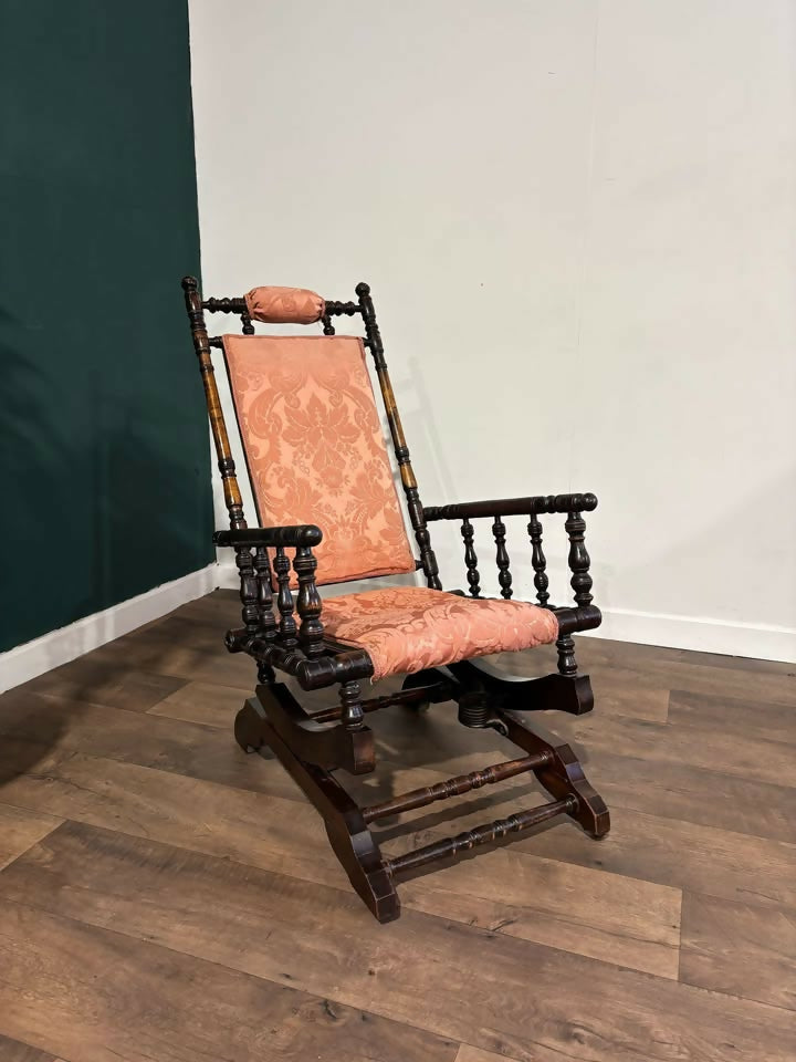 Victorian Upholstered American Style Rocking Chair3