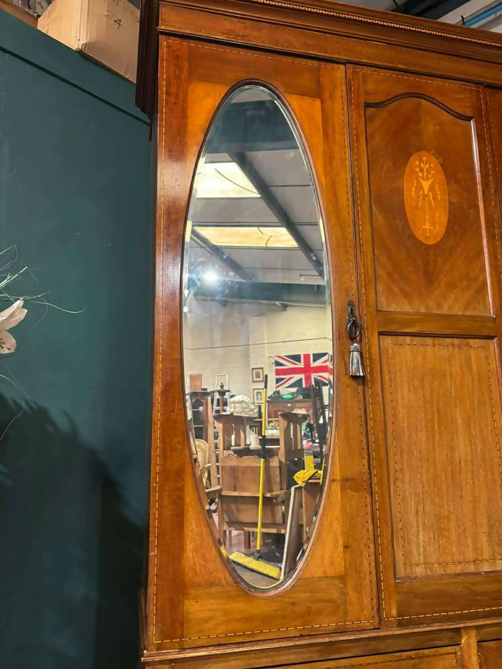 Edwardian Inlaid Mahogany Wardrobec