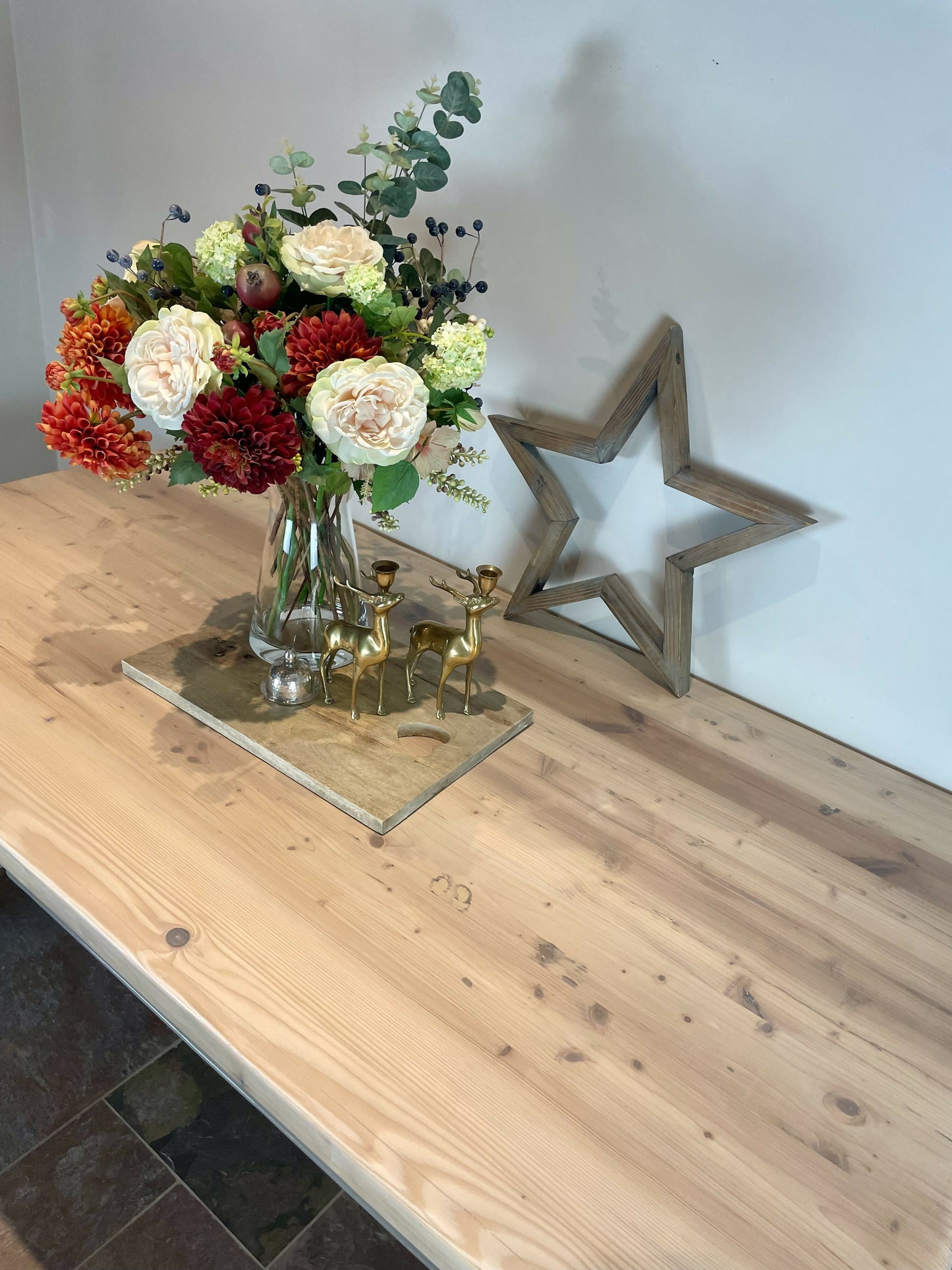 Hand Painted Farmhouse Table, 1990s