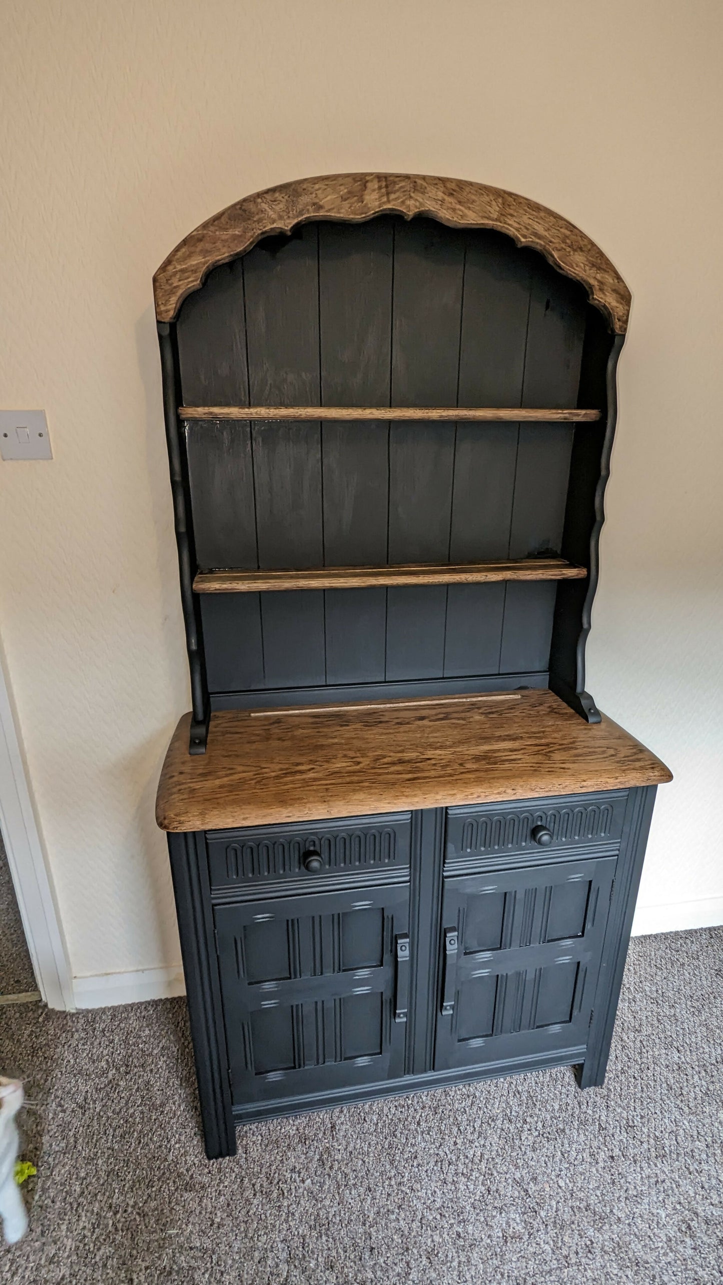 Black Antique Carved Dresser