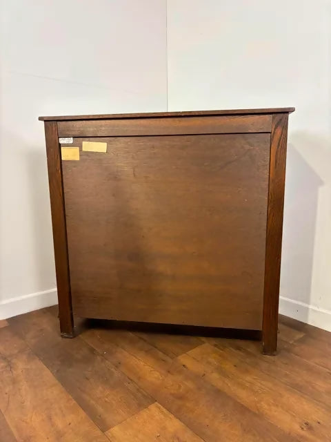 Vintage Dark Oak Open Bookcase by Jaycee – Made in England