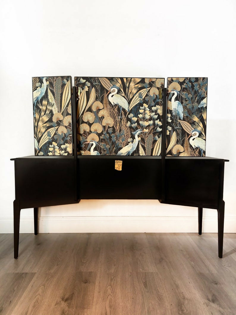 Black and gold luxurious Stag Dressing Table