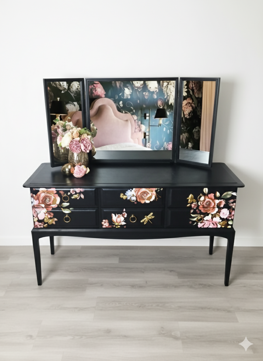 Stag Black rose and Rouge dressing table
